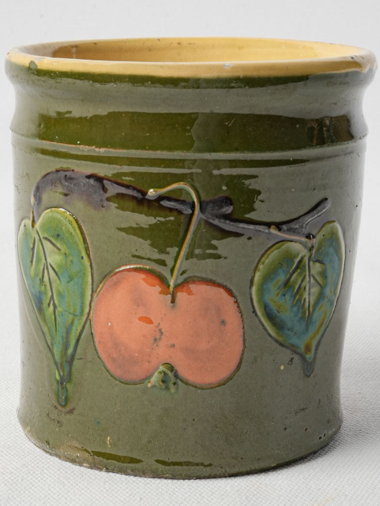 Antique Savoyard terracotta jam pot