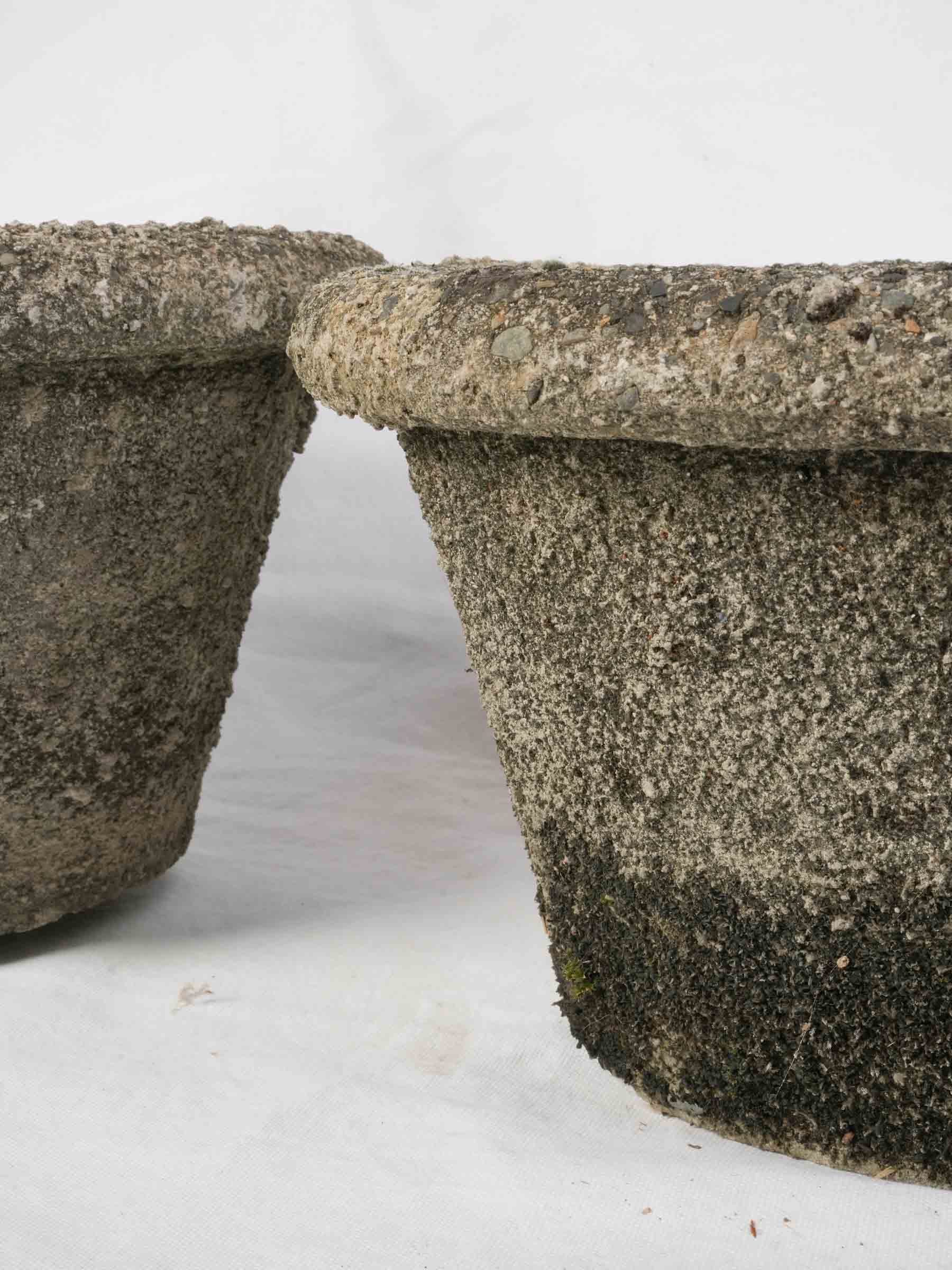 Provençal-style weathered outdoor planters
