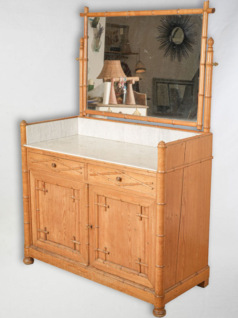 Antique French bamboo-style dresser