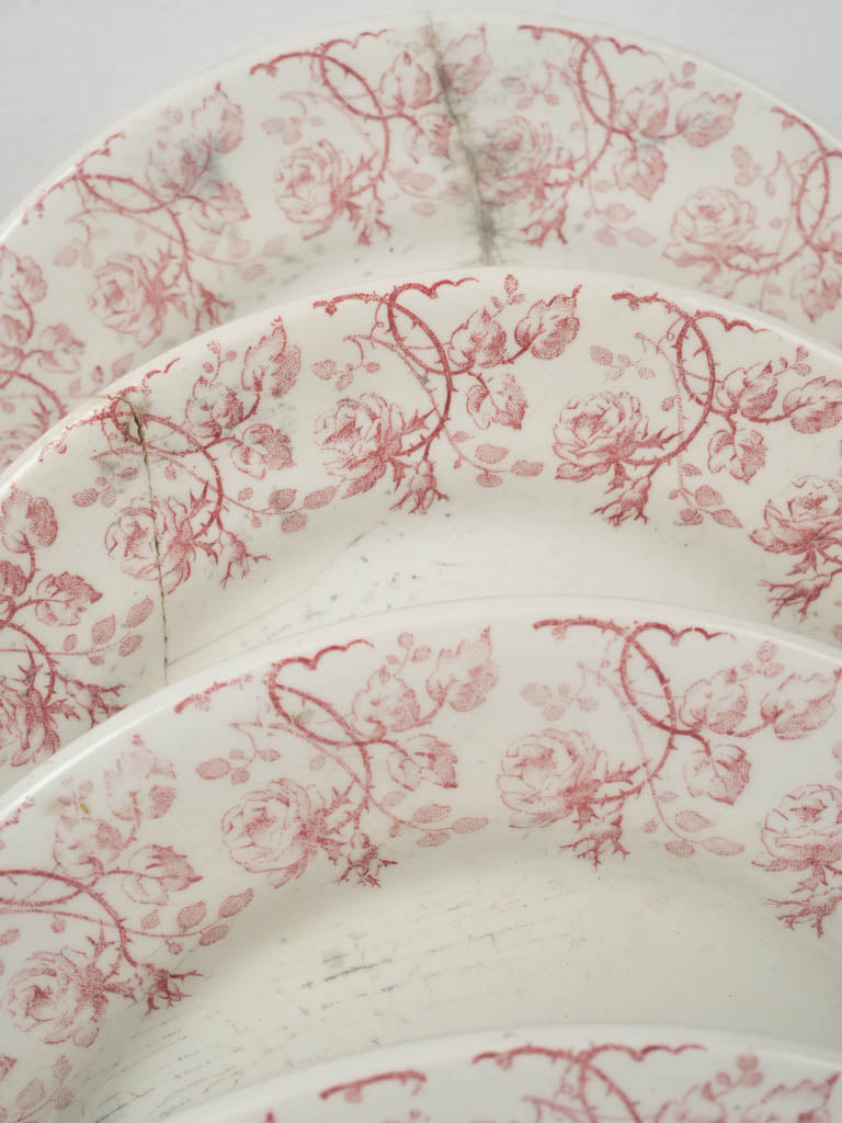 Timeless Gien Pink Floral Plates