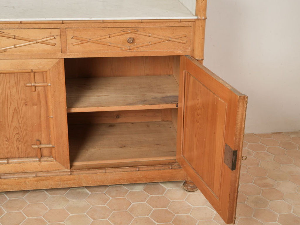 Generous storage washstand