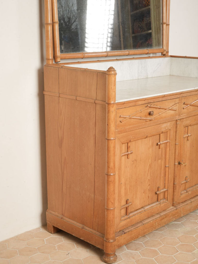 Vintage faux-bamboo dressing table