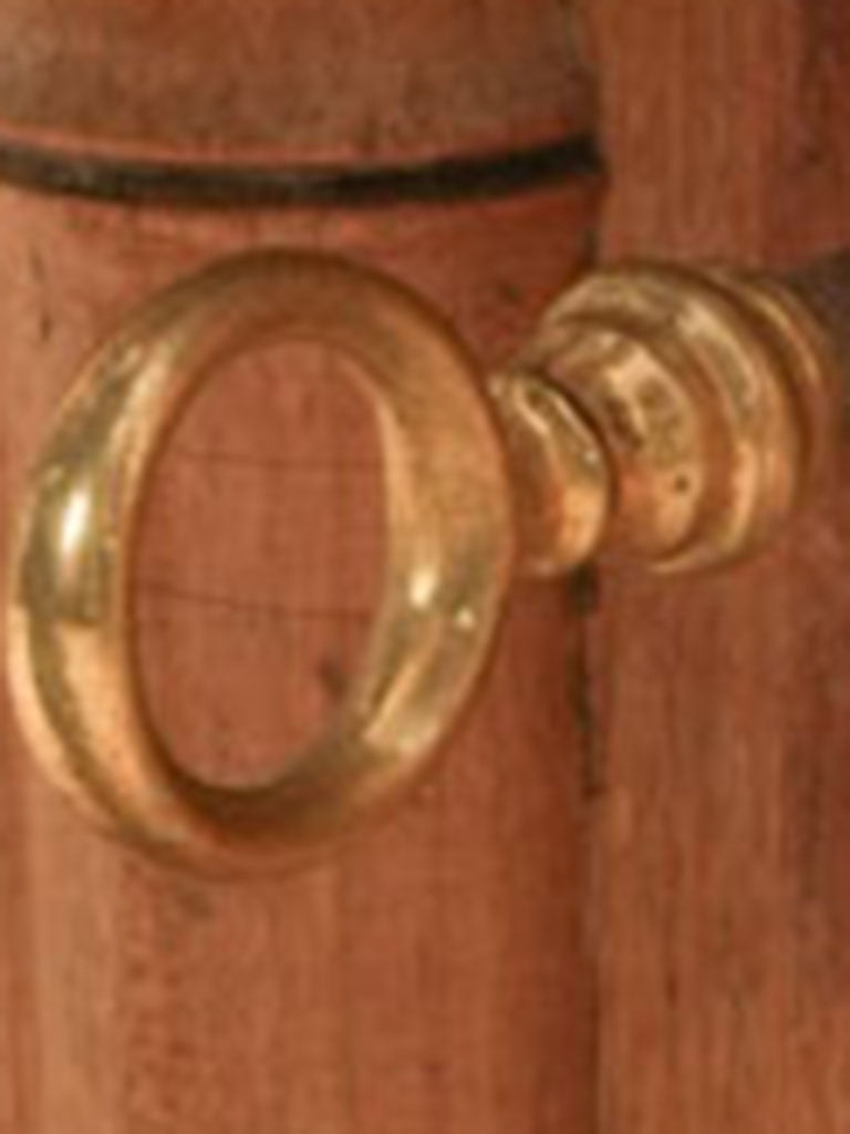 Faux-bamboo panel detailing dresser