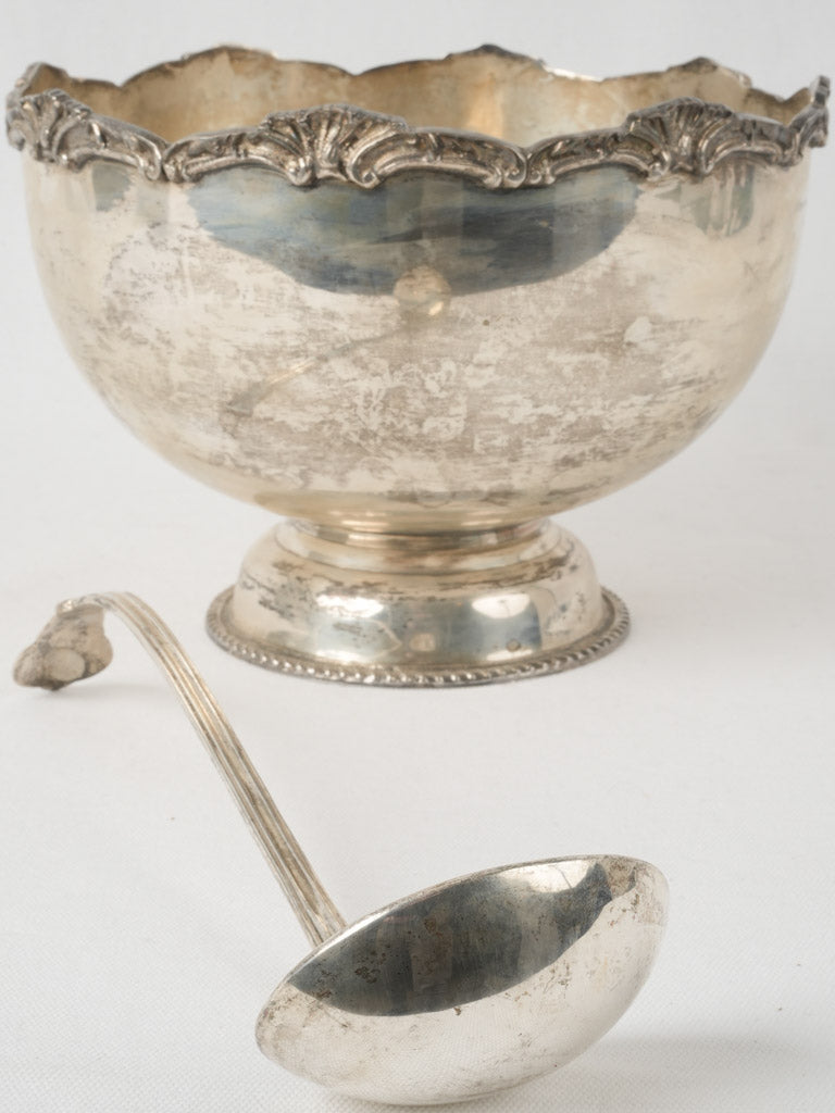 Antique silver-plated French cocktail glass rafraichissoir