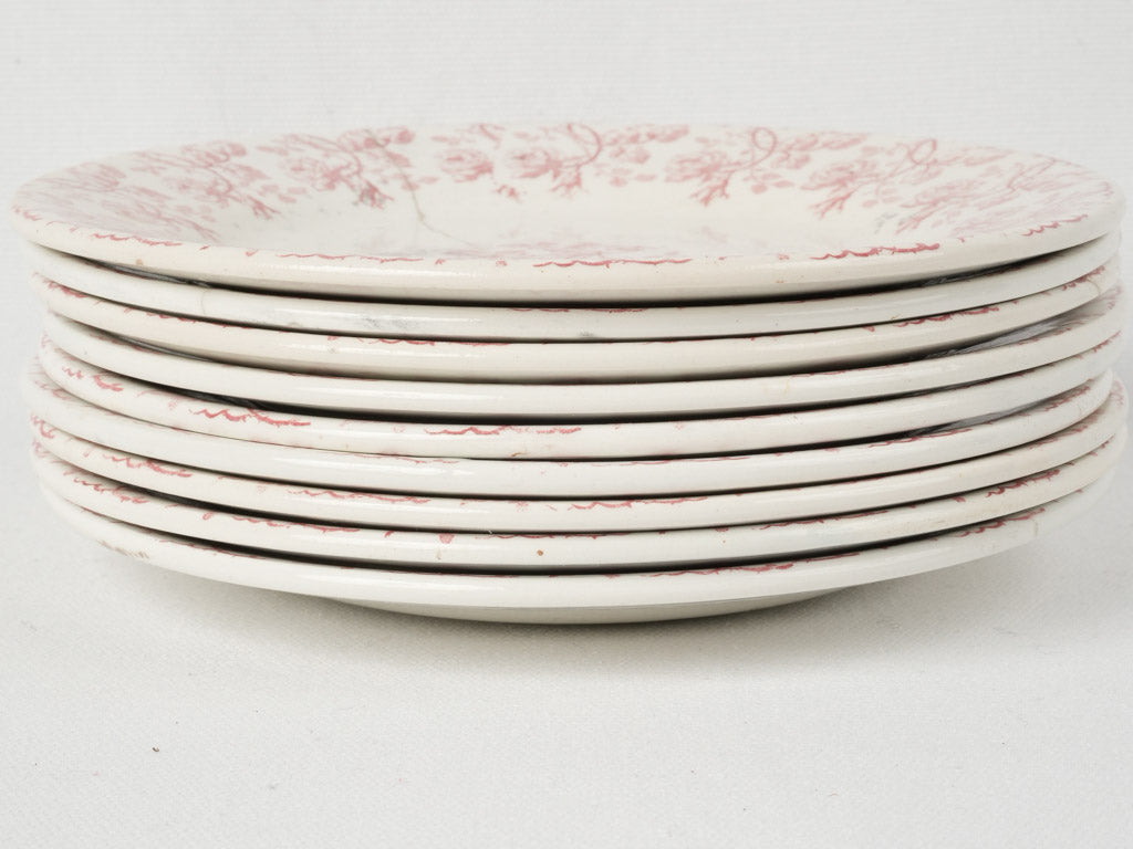 Elegant Floral Gien Dinner Plates