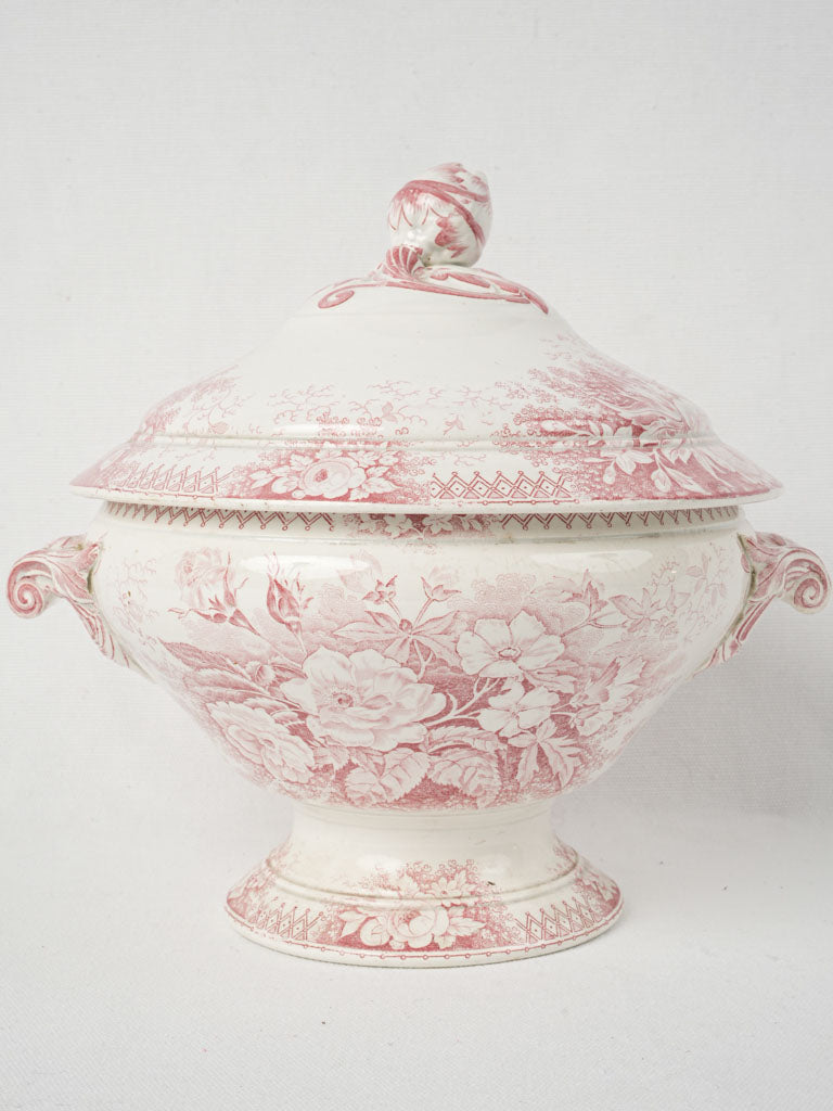 Antique French ceramic soup tureen