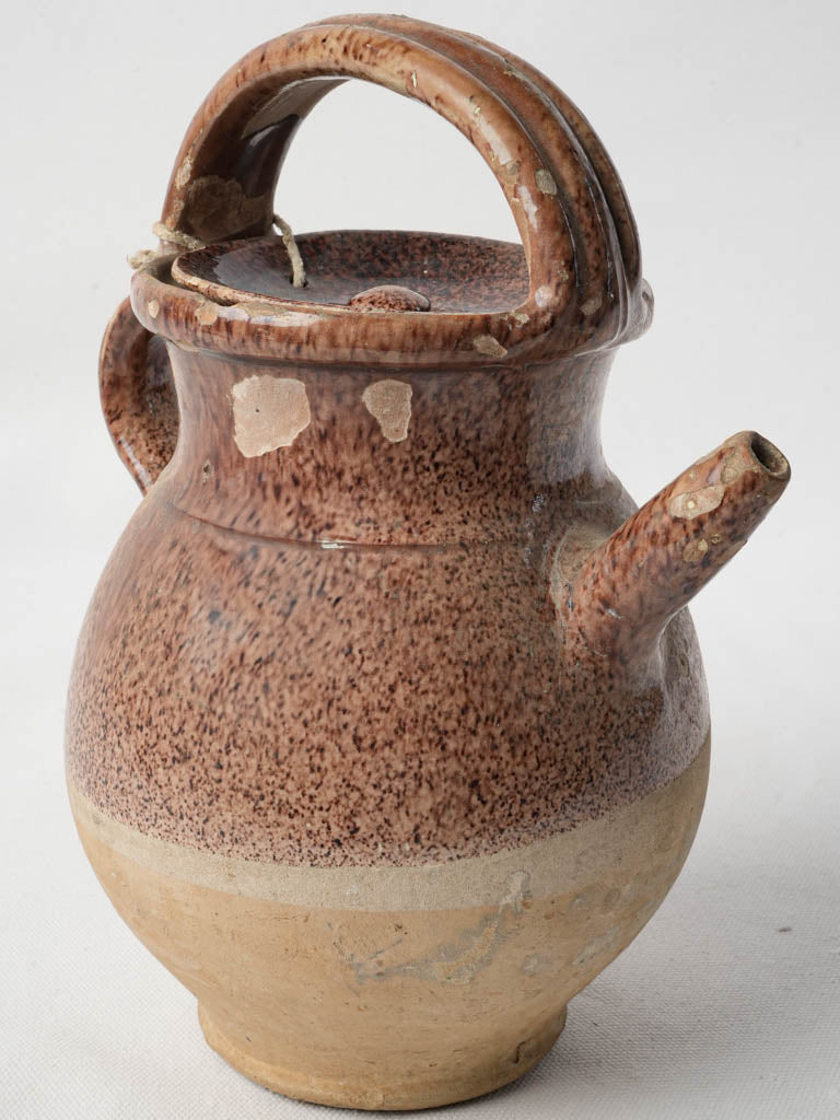 Rare antique Provençal pottery cruche