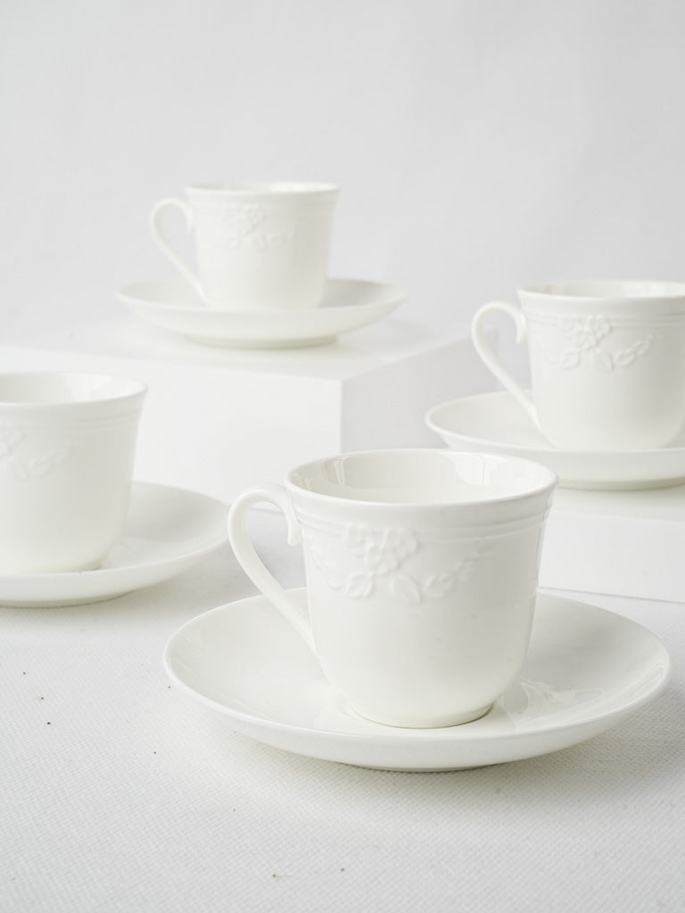 Vintage white Villeroy & Boch cups.