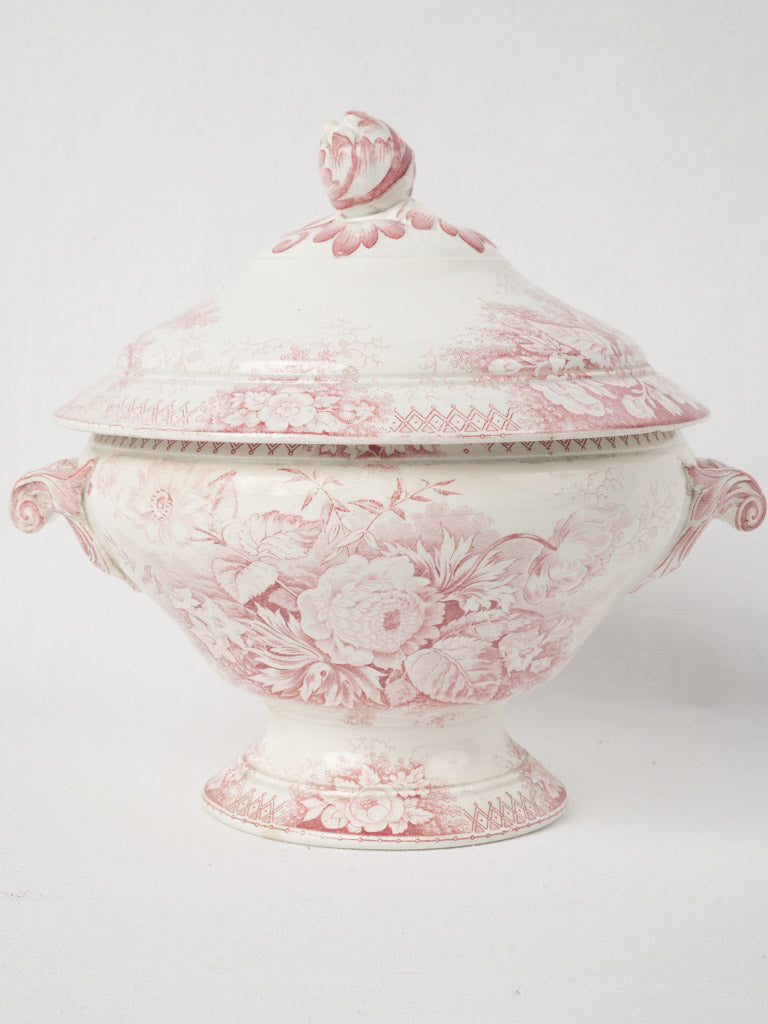 Exquisite French pottery soup tureen