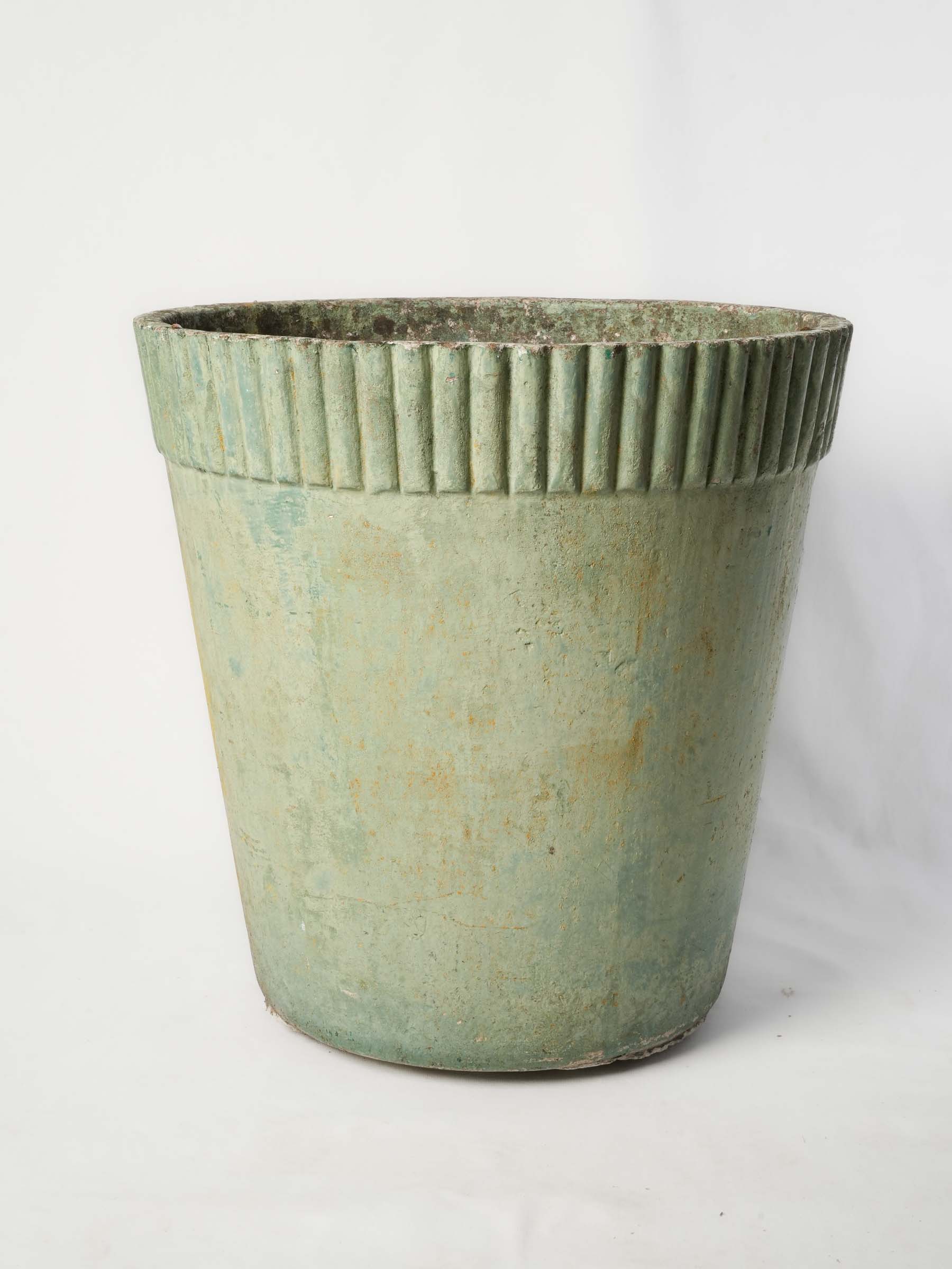 1960s Willy Guhl Planter in Weathered Celadon Green - 21¾