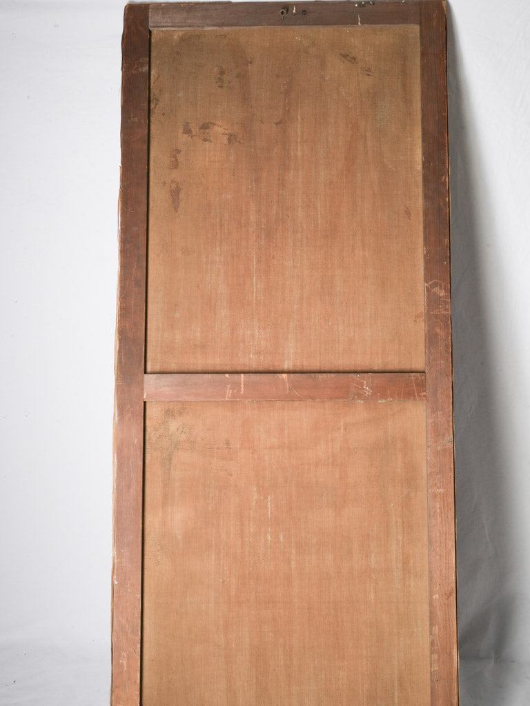 Tall 1900s French Oil on Canvas of a Young Woman Picking Apples - 70¾" x 30"