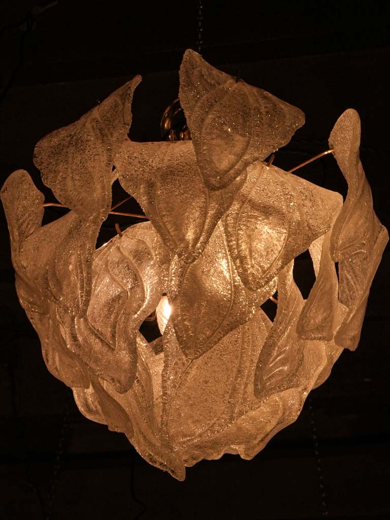 Elegant 1960s/70s leaf pendant lights