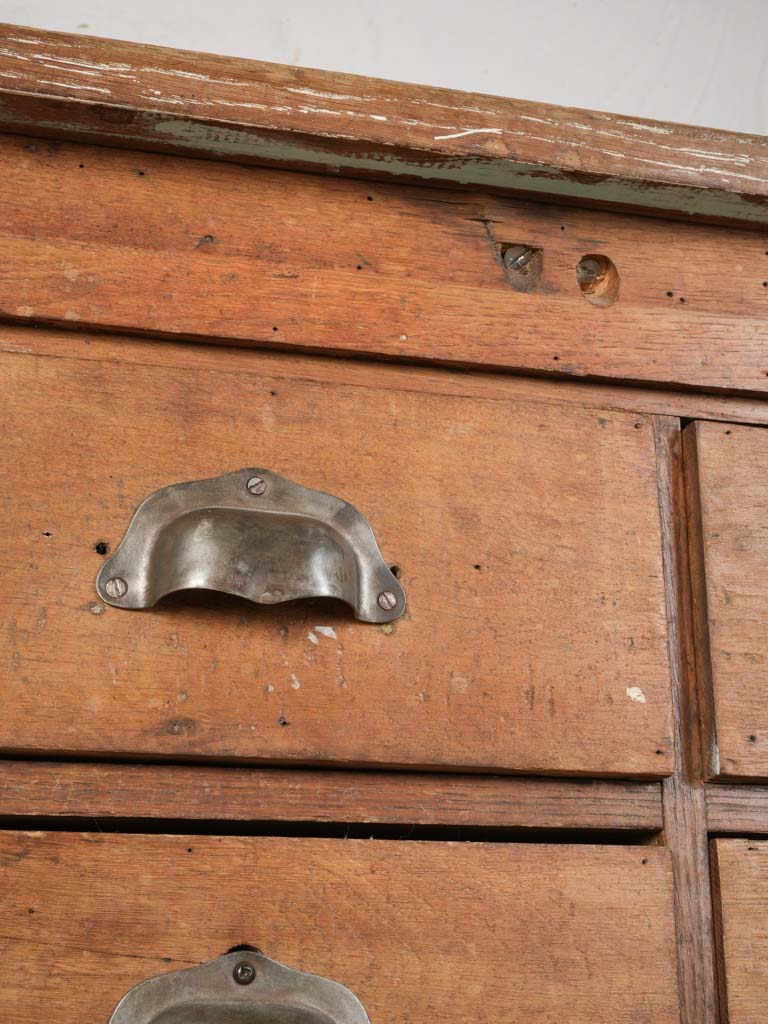 1930s French Oak Shop Drawer Cabinet - 56"