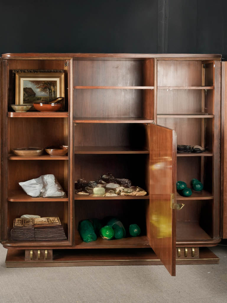 Luxurious brass inlay office storage