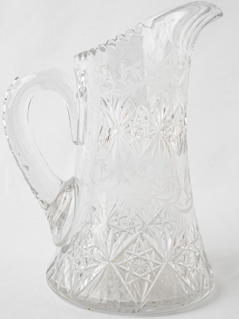 Exquisite antique cut glass jug