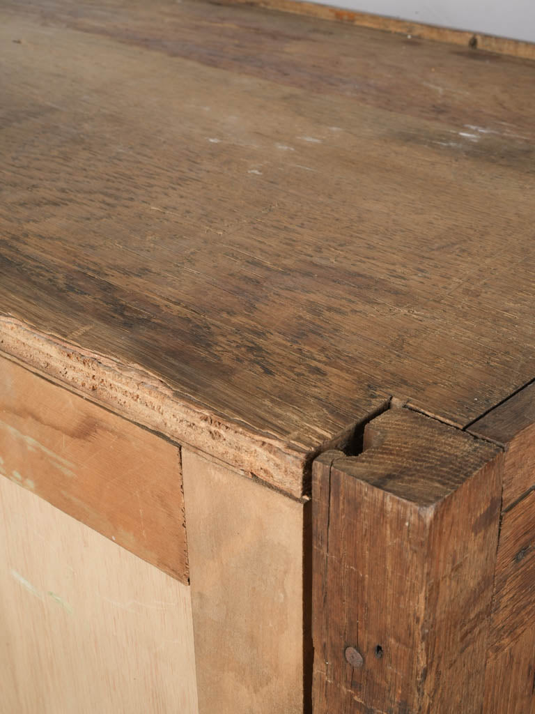 1930s French Oak Shop Drawer Cabinet - 56"