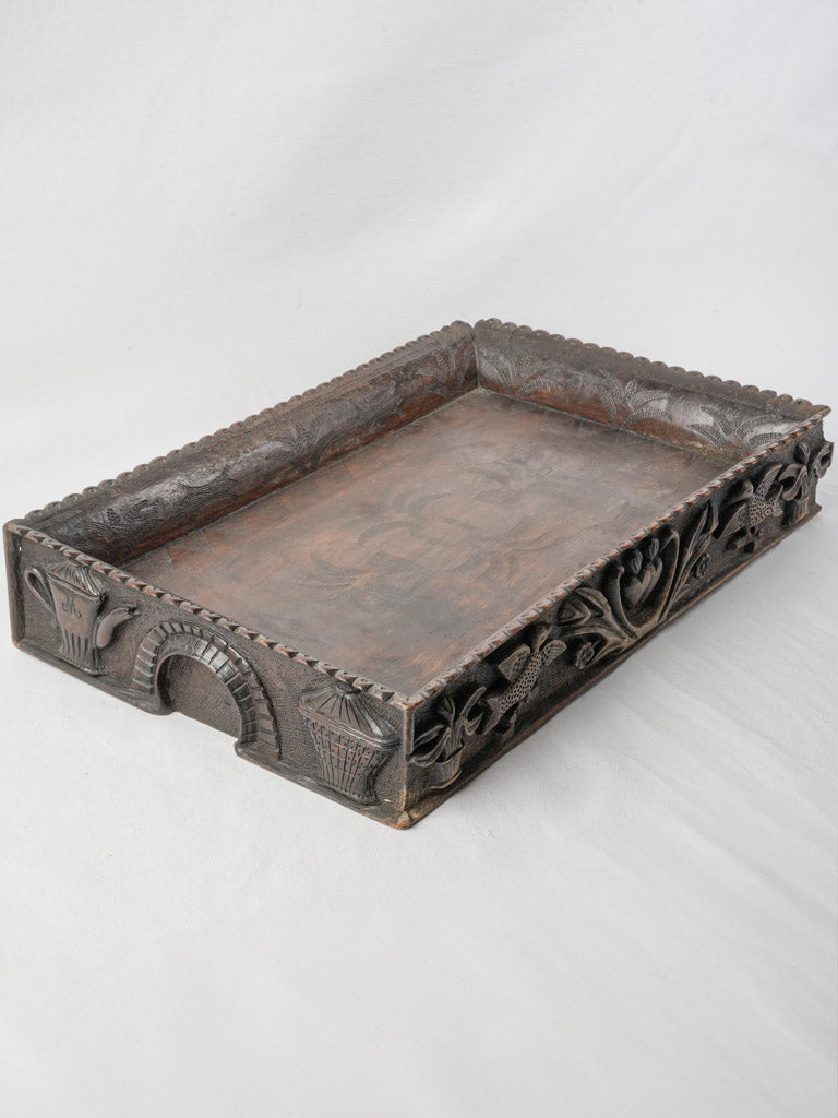 Historical Savoyard wooden tray