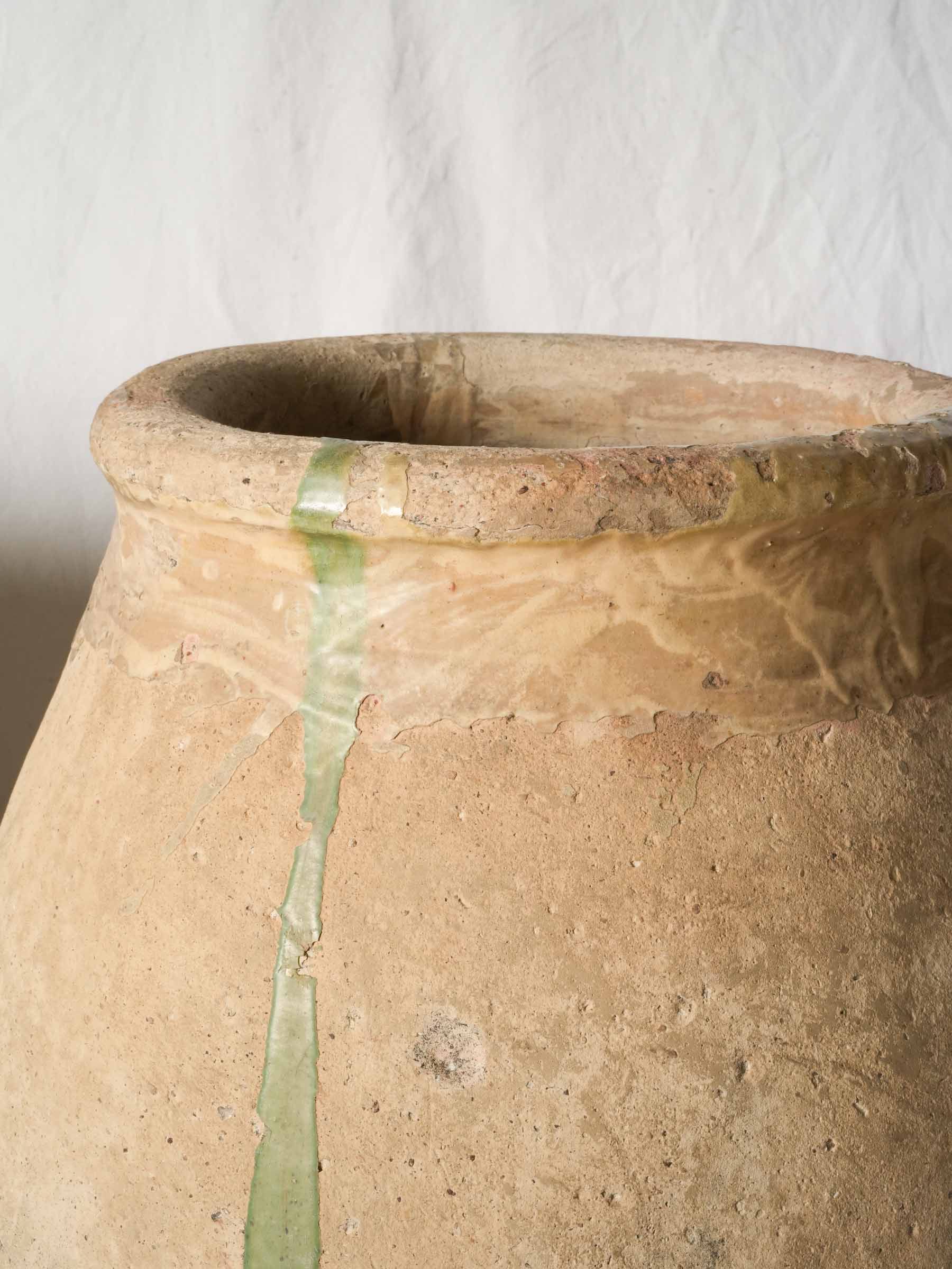 Aged weathered olive oil containers
