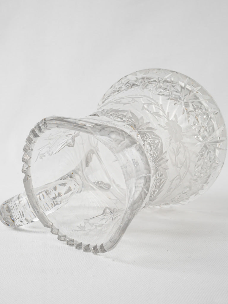 Sophisticated antique crystal water jug