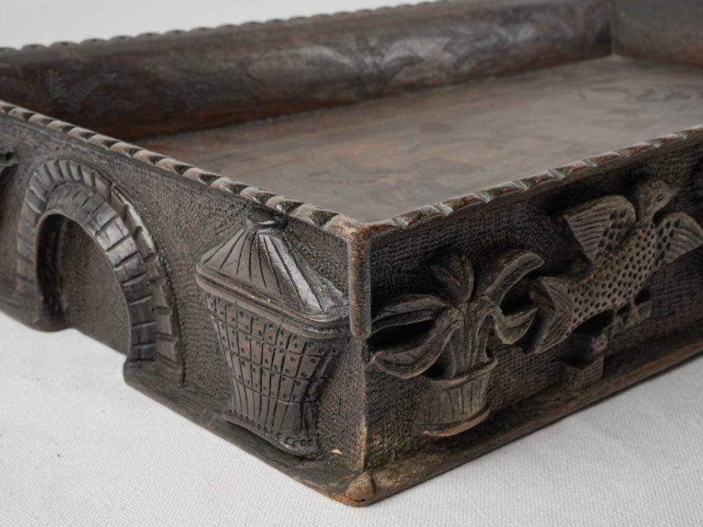 Ornate hand-carved gift tray