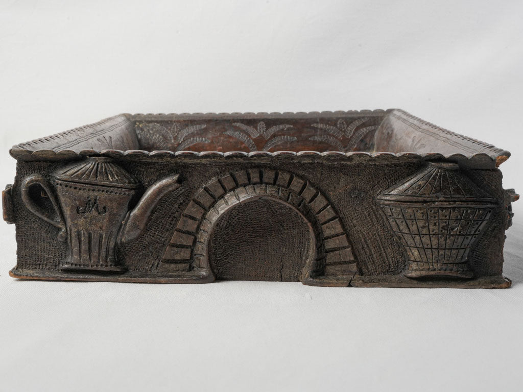 Rustic alpine wooden tray