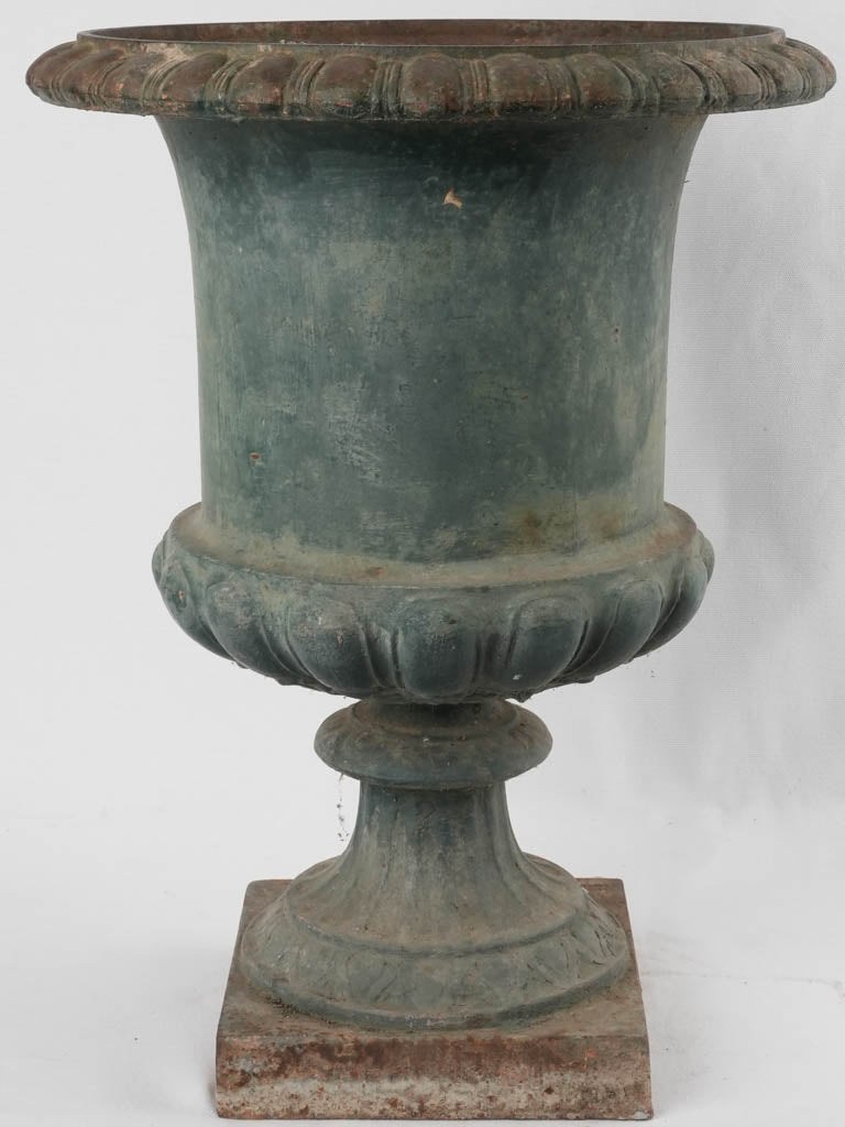 19th century Medici urn w/ green patina 21¾"