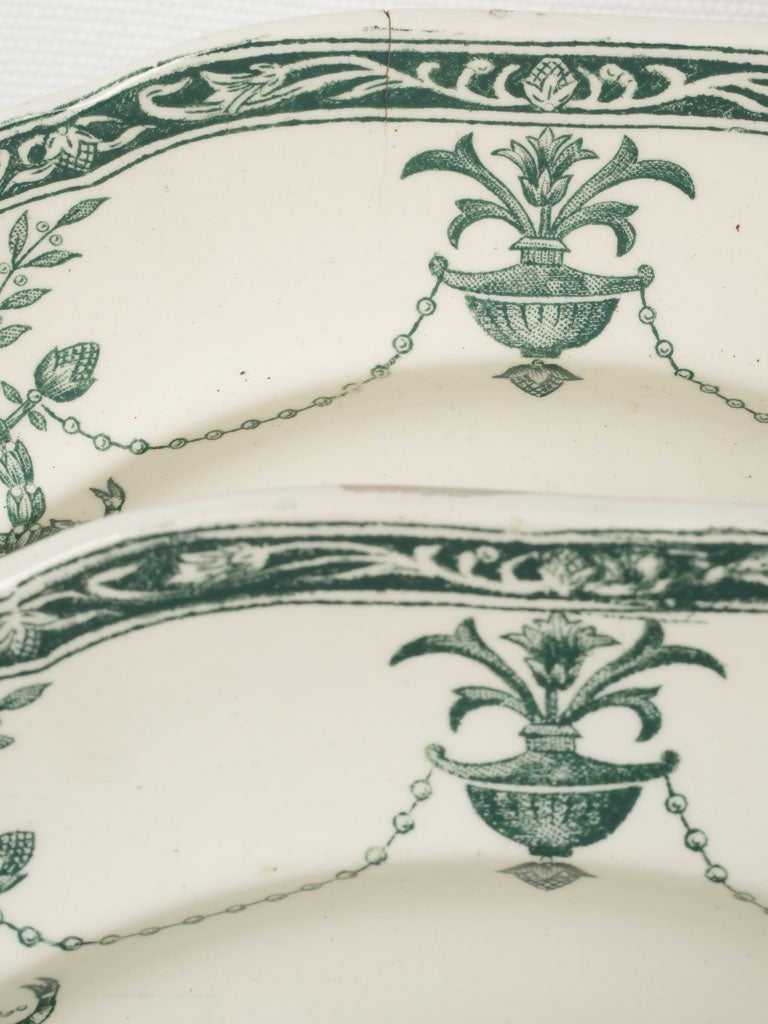Intricate Longwy Faience Compiegne Plates