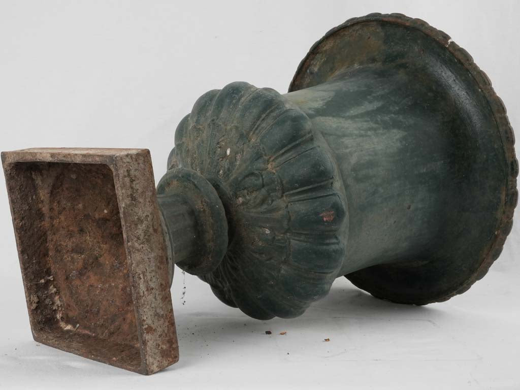 19th century Medici urn w/ green patina 21¾"