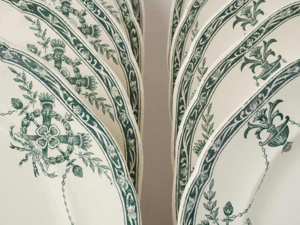 Timeless Dark Green Blue Compiegne Dinnerware Set