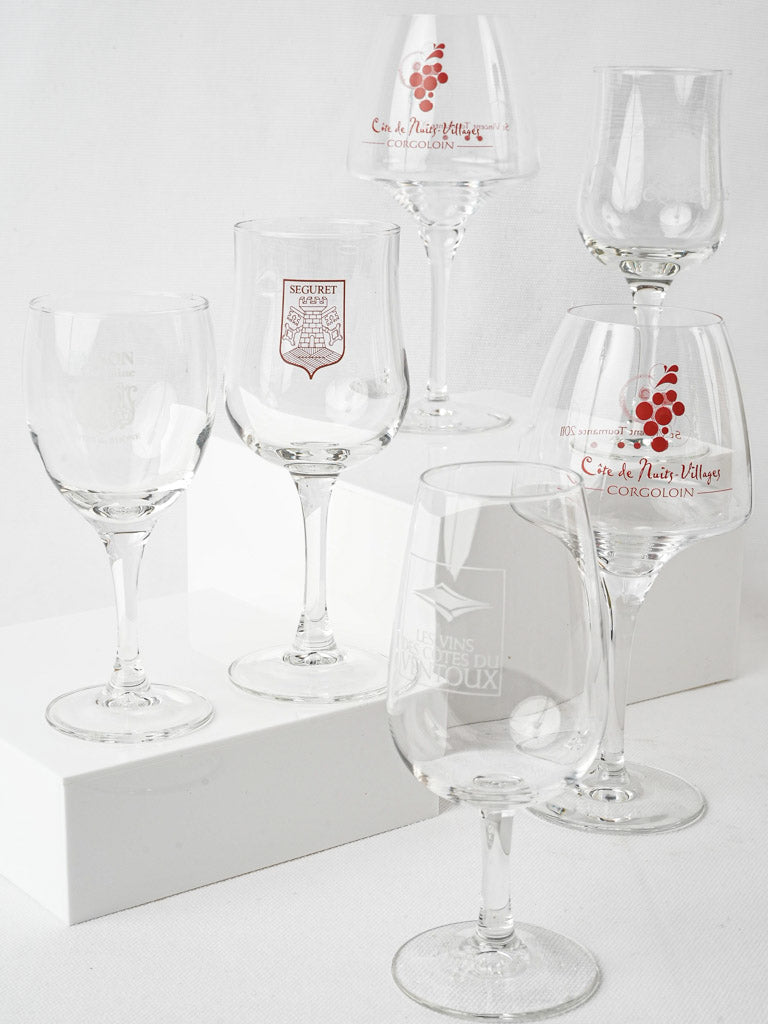 Vintage French wine glasses