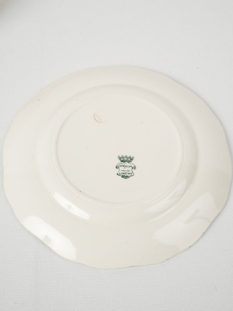 Sophisticated Longwy Faience Louis XVI Dining Set