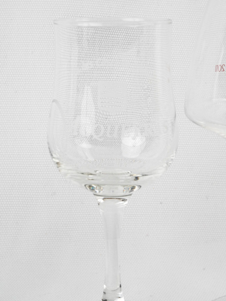 Authentic Cotes du Ventoux wine glasses