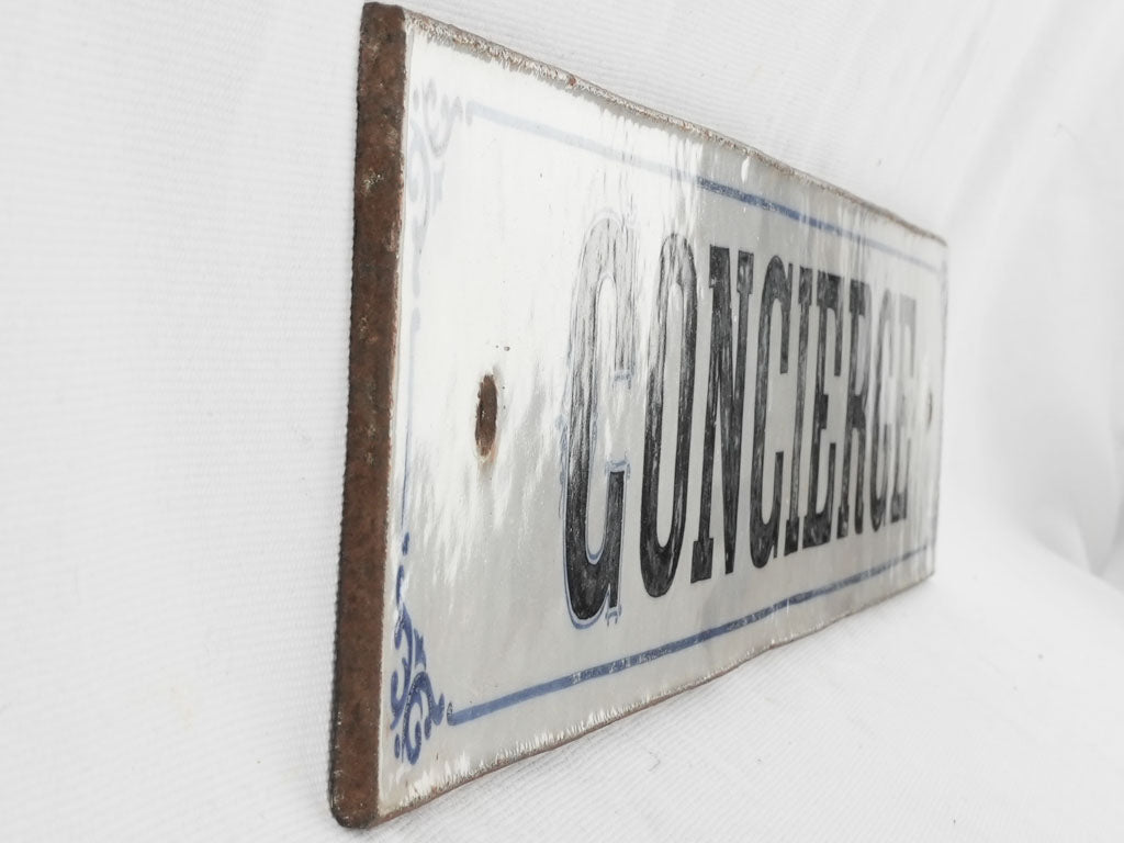 Elegant heavy-duty Concierge nameplate