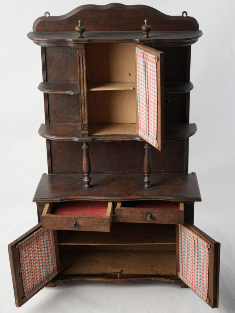 Elegant carved detail display cabinet