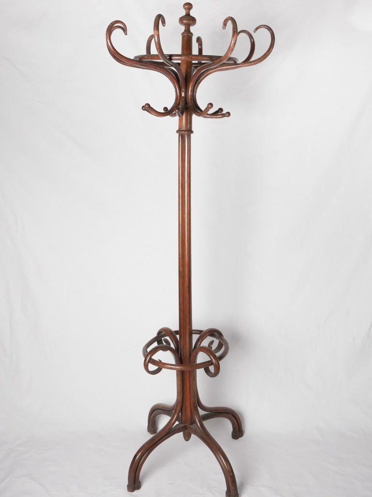 1930s Thonet-style bentwood bistro coat rack 78¾