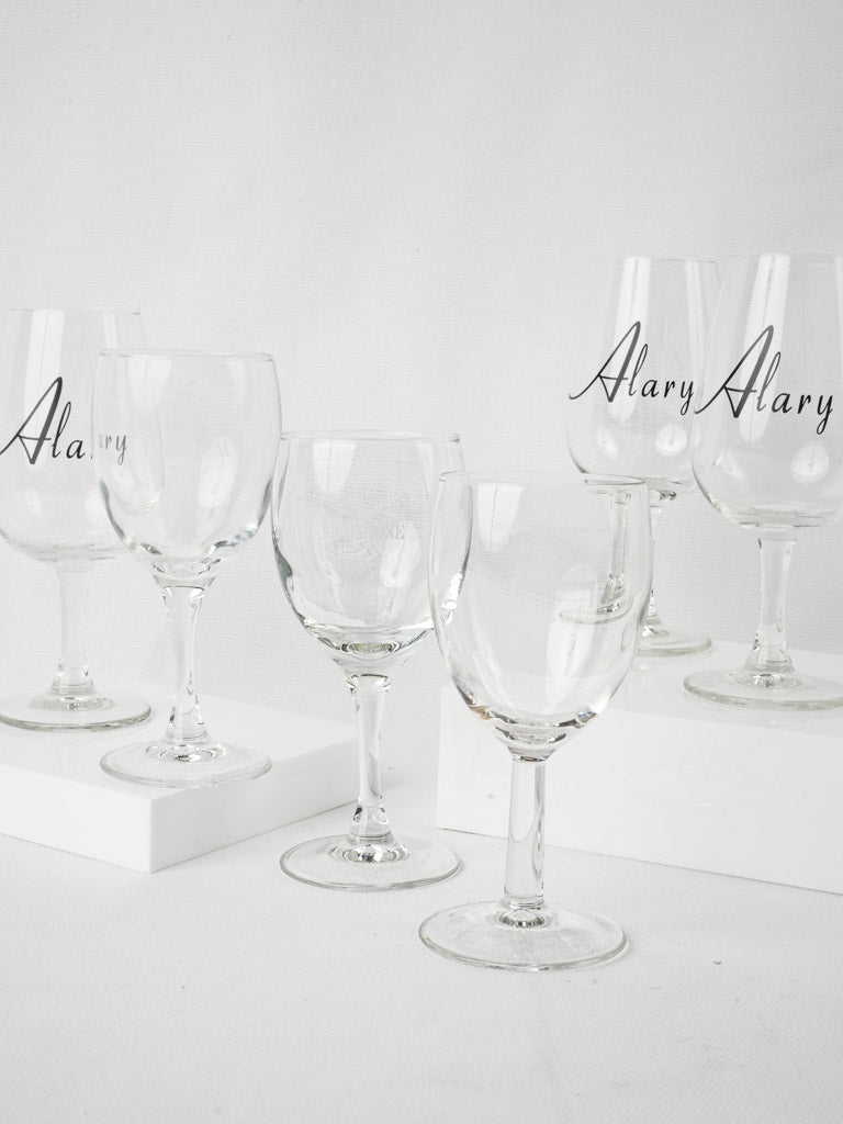Rustic French Wine Glasses