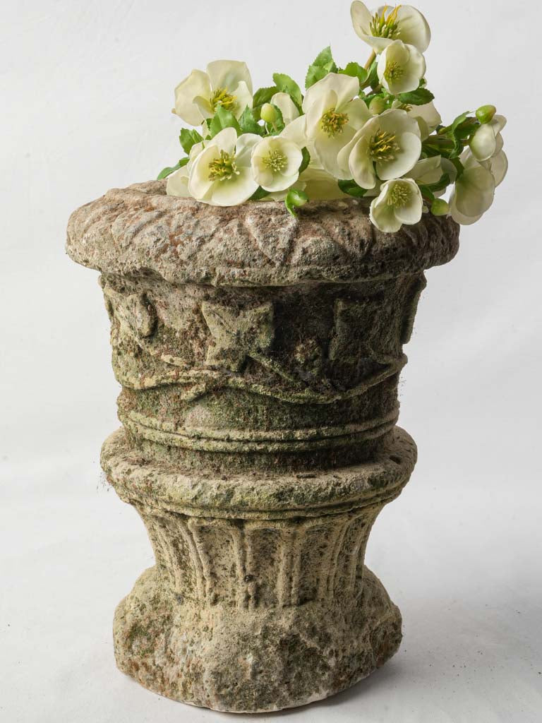 Antique French limestone planter