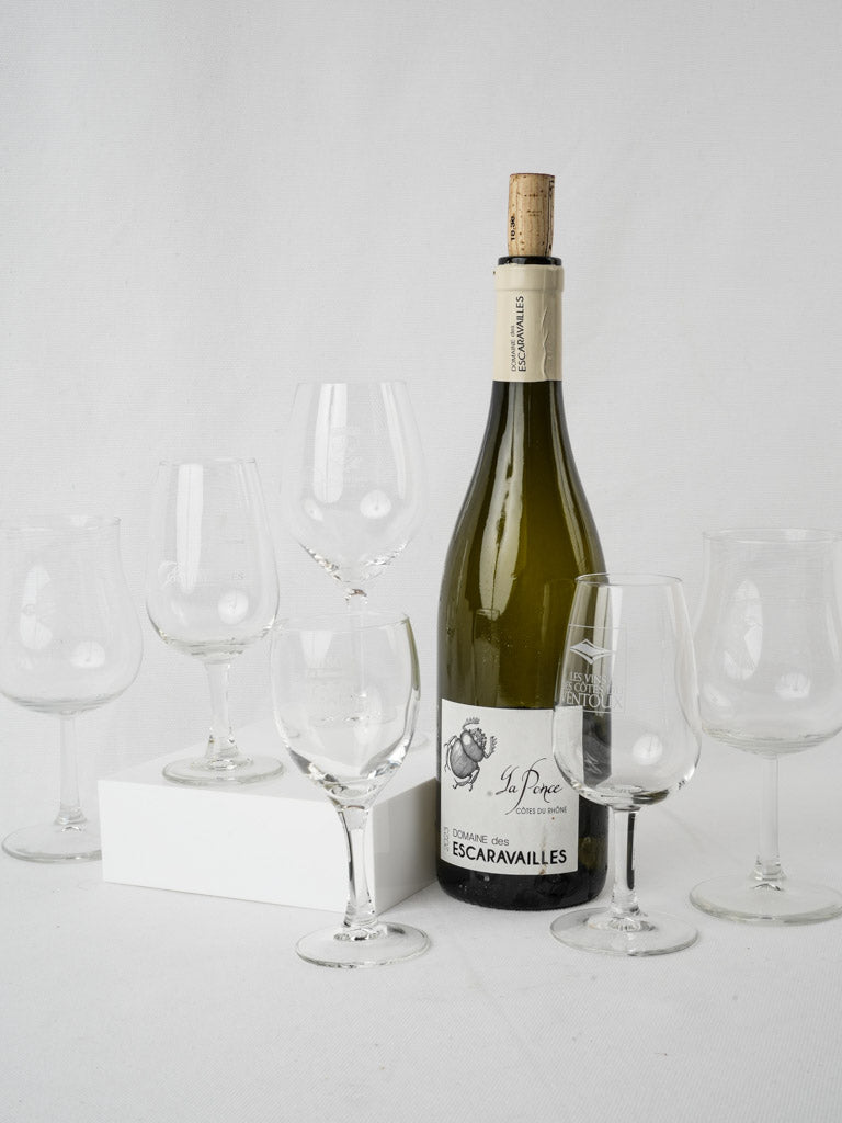 Handcrafted branded wine glasses set