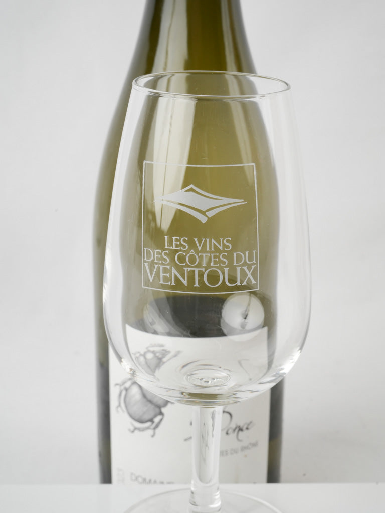 Rustic artisanal French wine glasses