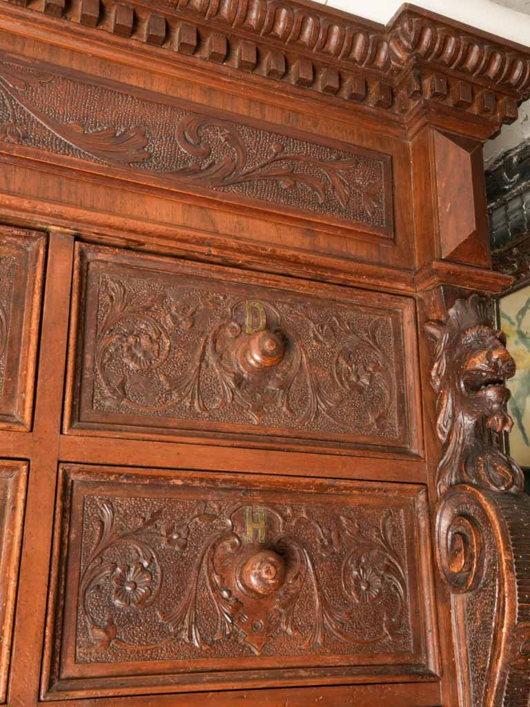 Striking Late 19th Century Italian Carved Sorting Cabinet - 82¾"