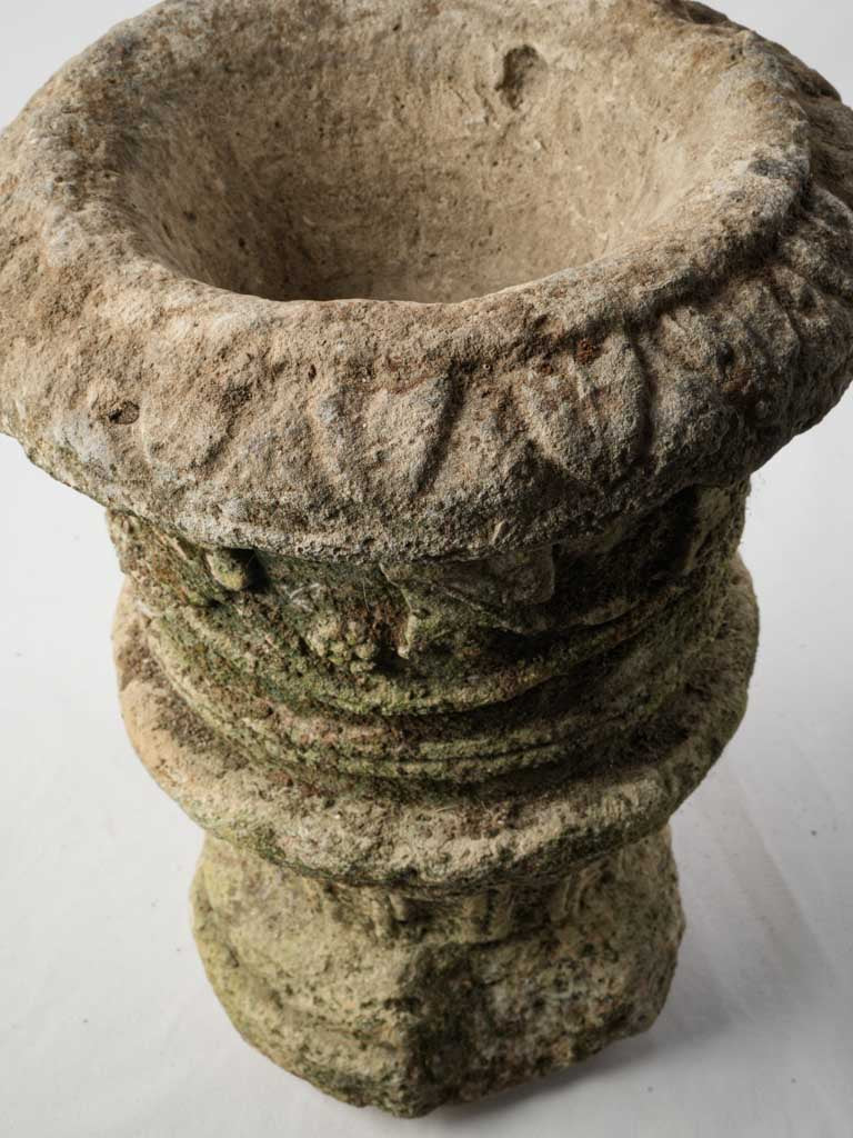 Distinctive antique limestone sculpture