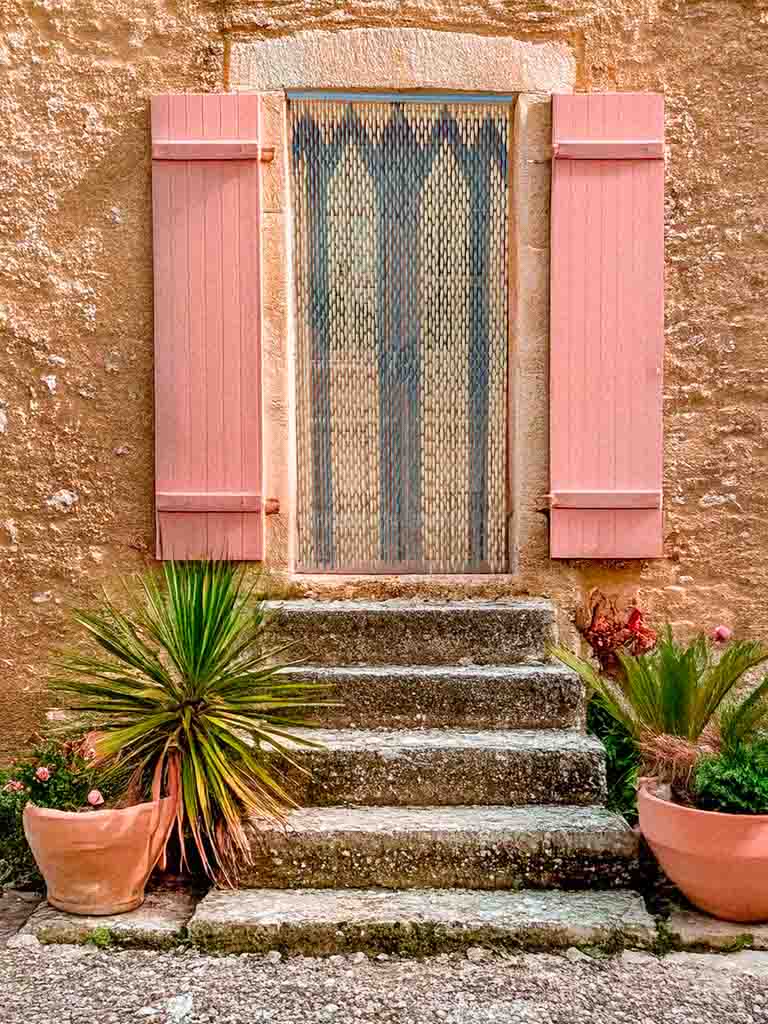 Antique rustic beaded door screen