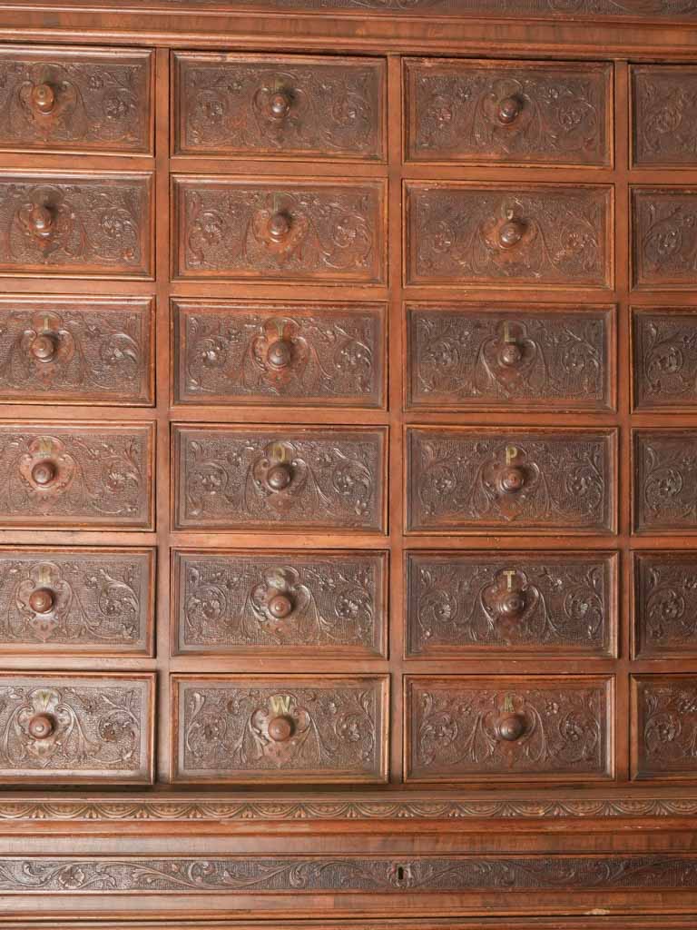 Striking Late 19th Century Italian Carved Sorting Cabinet - 82¾"