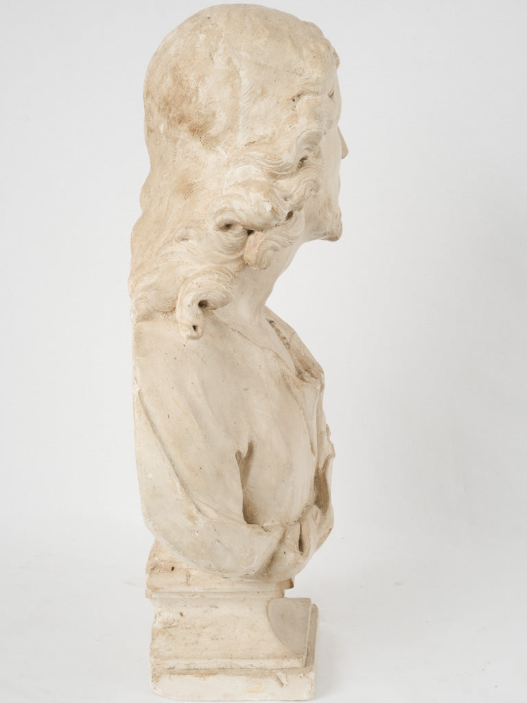 Aged French Plaster Bust of Christ