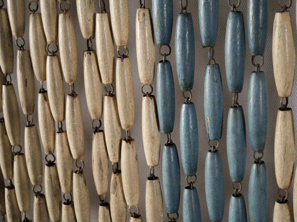 Aged painted blue French partition