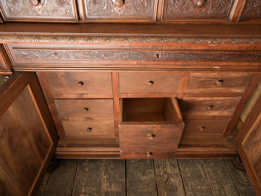 Striking Late 19th Century Italian Carved Sorting Cabinet - 82¾"