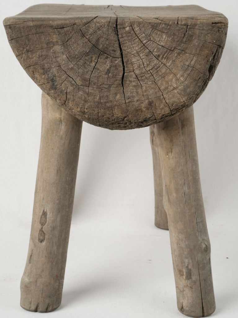 Antique salvaged wooden branch end table