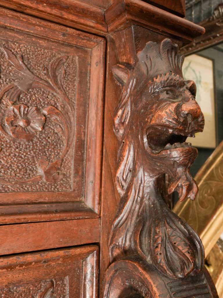 Striking Late 19th Century Italian Carved Sorting Cabinet - 82¾"