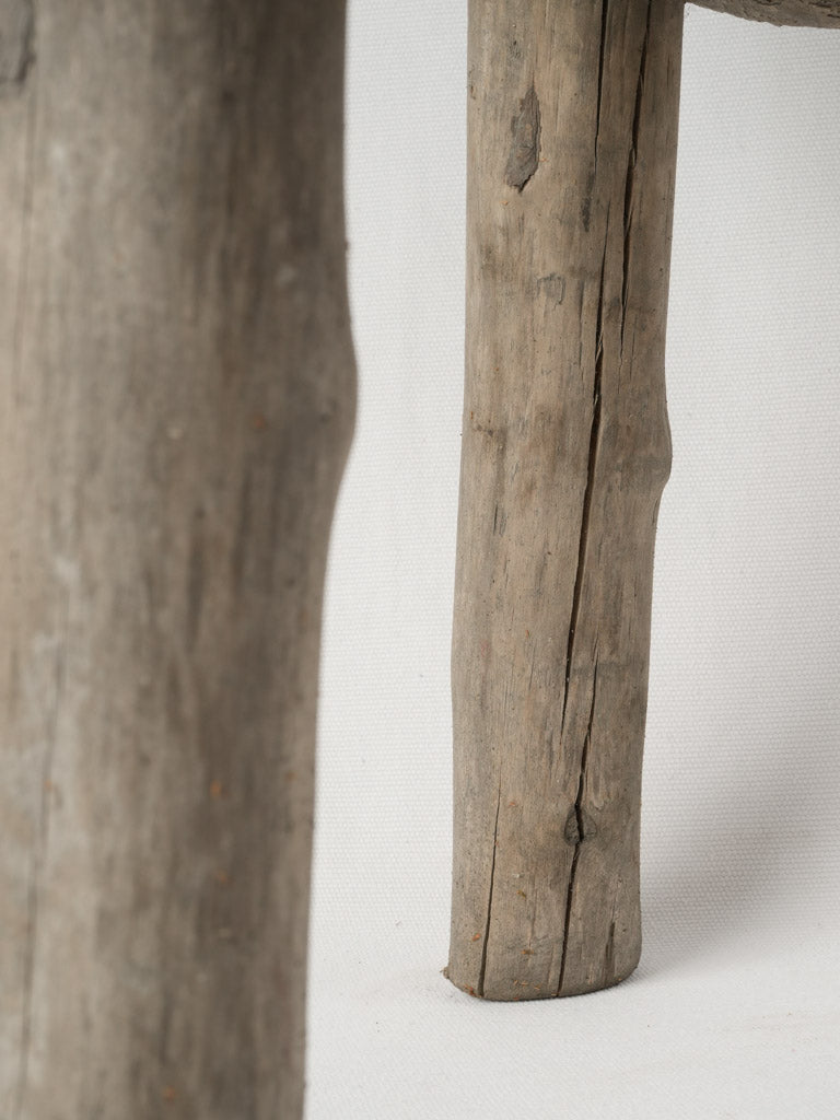 Aged salvaged wood rustic accent stool