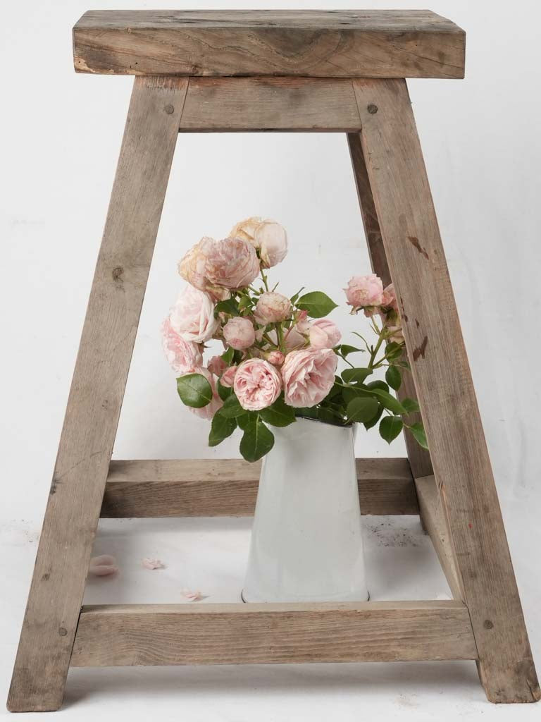 Retro patina-finished pine worktable